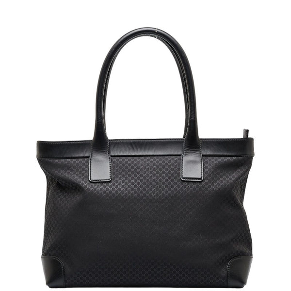 グッチ GGナイロン ハンドバッグ トートバッグ 152284 ブラック ナイロン レザー レディース GUCCI 【中古】