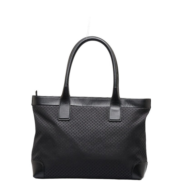グッチ GGナイロン ハンドバッグ トートバッグ 152284 ブラック ナイロン レザー レディース GUCCI 【中古】
