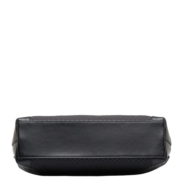 グッチ GGナイロン ハンドバッグ トートバッグ 152284 ブラック ナイロン レザー レディース GUCCI 【中古】