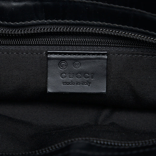 グッチ GGナイロン ハンドバッグ トートバッグ 152284 ブラック ナイロン レザー レディース GUCCI 【中古】