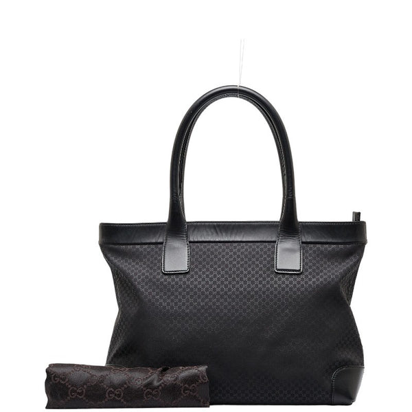 グッチ GGナイロン ハンドバッグ トートバッグ 152284 ブラック ナイロン レザー レディース GUCCI 【中古】