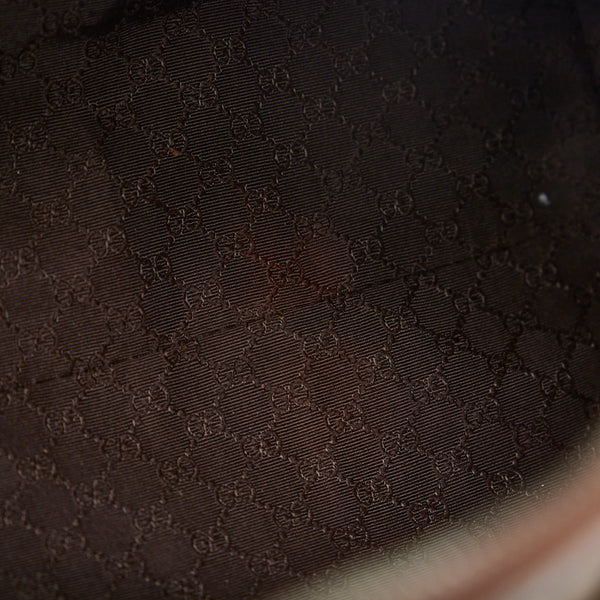 グッチ シェリーライン ハンドバッグ ミニボストンバッグ 001 0851 ブラウン イエロー キャンバス レザー レディース GUCCI 【中古】