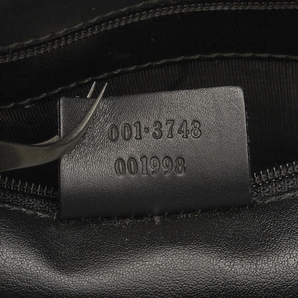 グッチ GGキャンバス ショルダーバッグ ワンショルダーバッグ 001 3748 ブラック キャンバス レザー レディース GUCCI 【中古】