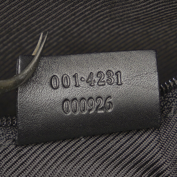 グッチ GGキャンバス ショルダーバッグ ワンショルダーバッグ 001 4231 ブラック キャンバス レザー レディース GUCCI 【中古】