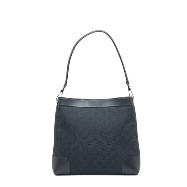 グッチ GGキャンバス ショルダーバッグ ワンショルダーバッグ 001 4231 ブラック キャンバス レザー レディース GUCCI 【中古】