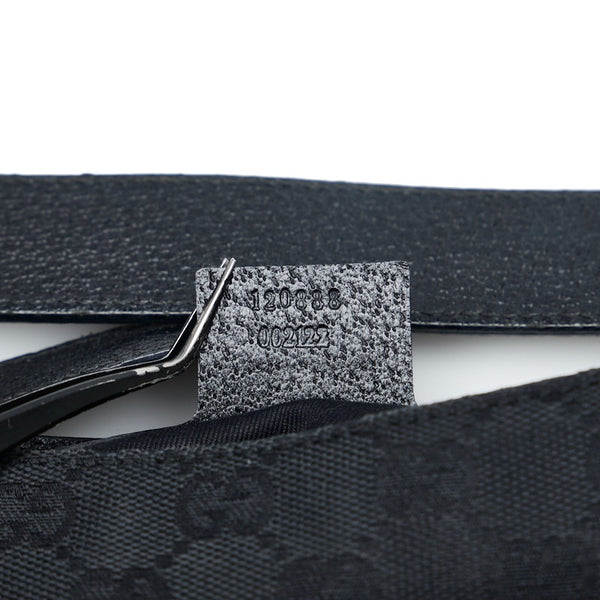 グッチ GGキャンバス ニュージャッキー ワンショルダーバッグ ハンドバッグ 120888 ブラック キャンバス レザー レディース GUCCI 【中古】