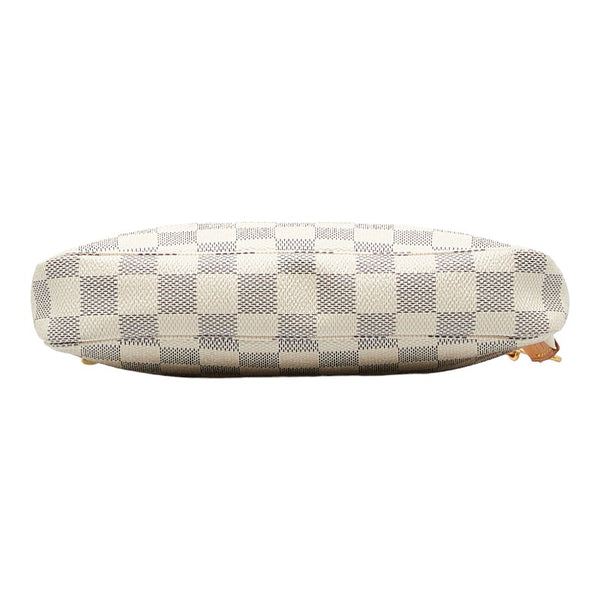 ルイ ヴィトン ダミエ アズール ポシェット アクセソワール アクセサリーポーチ N51986 ホワイト PVC レザー レディース LOUIS VUITTON 【中古】