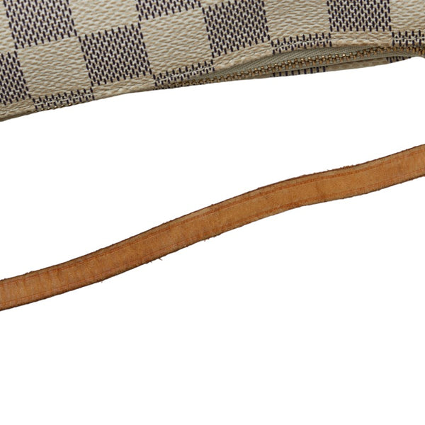 ルイ ヴィトン ダミエ アズール ポシェット アクセソワール アクセサリーポーチ N51986 ホワイト PVC レザー レディース LOUIS VUITTON 【中古】