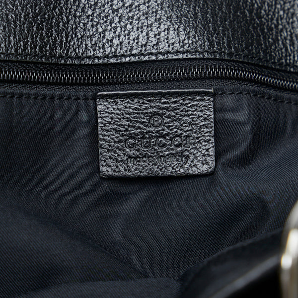 グッチ GGキャンバス ハンドバッグ トートバッグ 120836 ブラック キャンバス レザー レディース GUCCI 【中古】