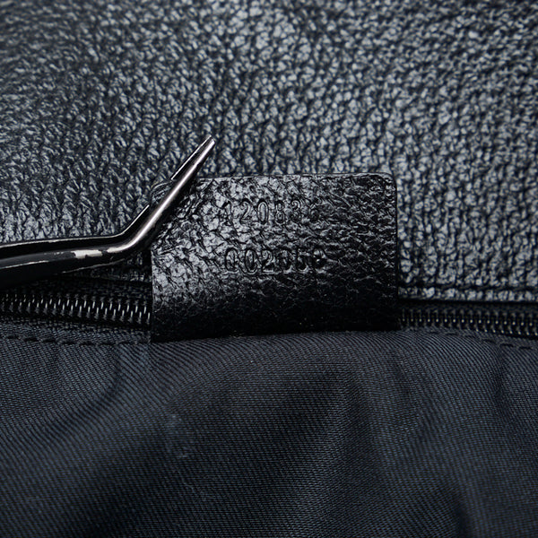 グッチ GGキャンバス ハンドバッグ トートバッグ 120836 ブラック キャンバス レザー レディース GUCCI 【中古】