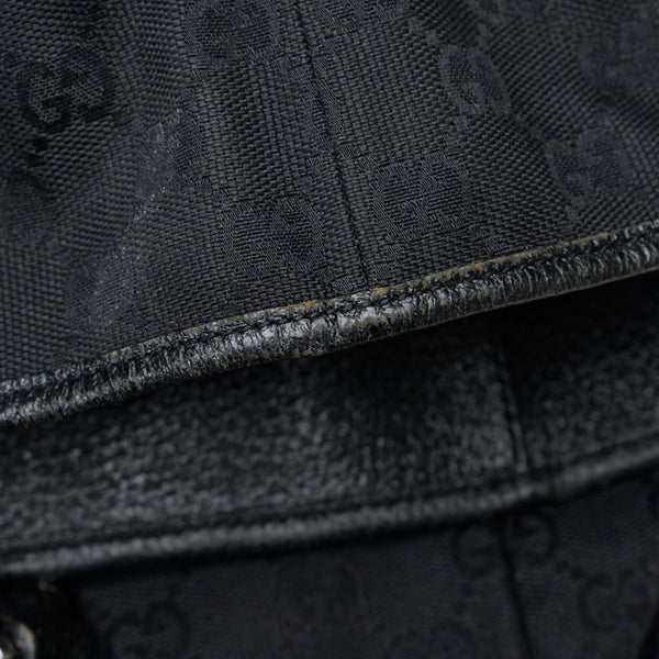 グッチ GGキャンバス ハンドバッグ トートバッグ 120836 ブラック キャンバス レザー レディース GUCCI 【中古】