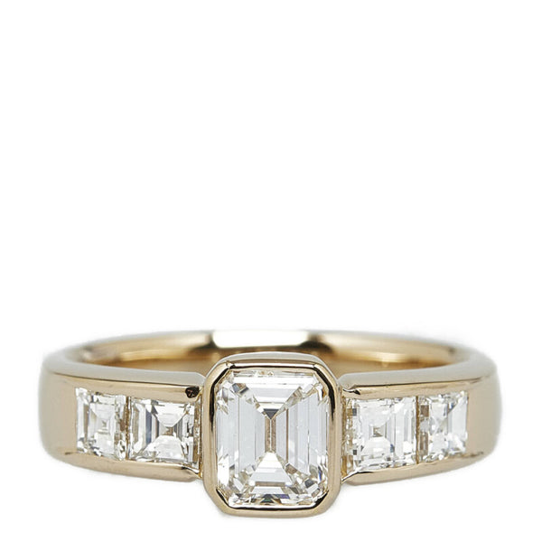 K18YG イエローゴールド ダイヤ0.89ct ダイヤ0.79ct リング 指輪 レディース 12.5号 【中古】