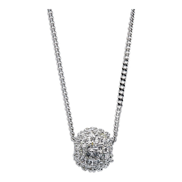 スワロフスキー クリスタルボール ネックレス シルバー メタル レディース SWAROVSKI 【中古】