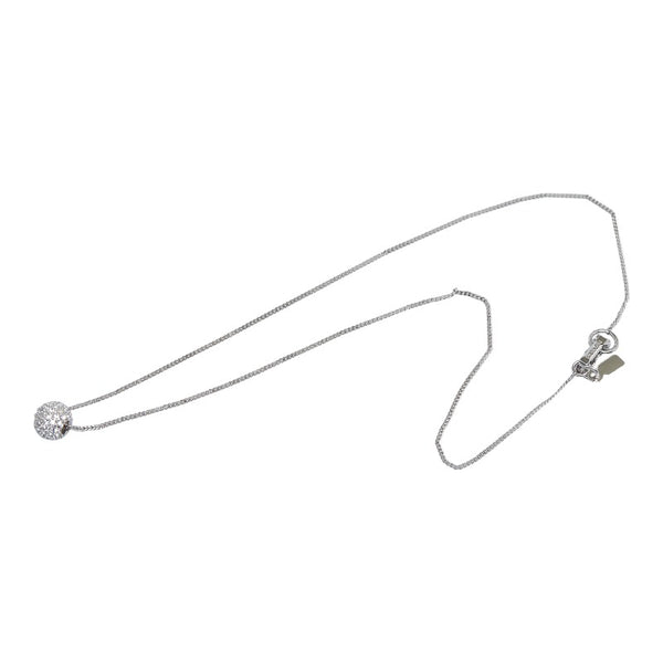 スワロフスキー クリスタルボール ネックレス シルバー メタル レディース SWAROVSKI 【中古】