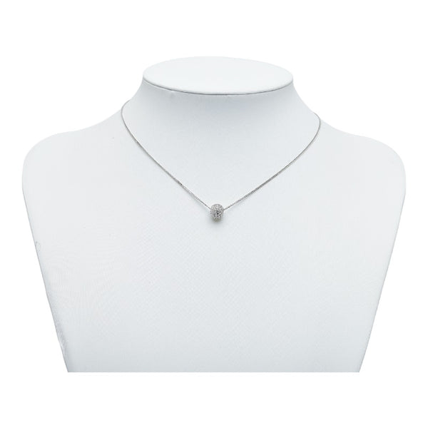 スワロフスキー クリスタルボール ネックレス シルバー メタル レディース SWAROVSKI 【中古】