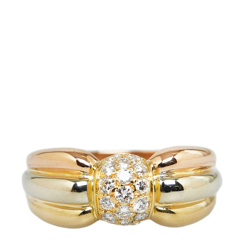 カルティエ スリーカラー トリニティ #50 リング 指輪 K18YG イエローゴールド K18WG ホワイトゴールド K18PG ピンクゴールド レディース CARTIER 【中古】