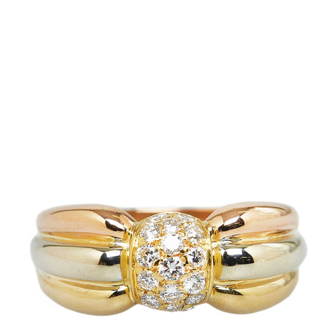 カルティエ スリーカラー トリニティ #50 リング 指輪 K18YG イエローゴールド K18WG ホワイトゴールド K18PG ピンクゴールド レディース CARTIER 【中古】