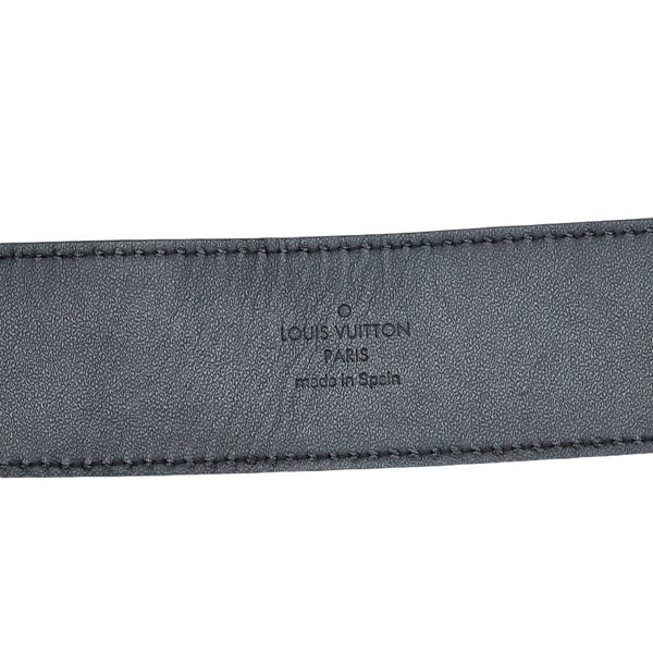 ルイ ヴィトン マイクロダミエ サンチュール イニシアル ベルト M6876 ブラウン シルバー レザー スエード メンズ LOUIS VUITTON 【中古】