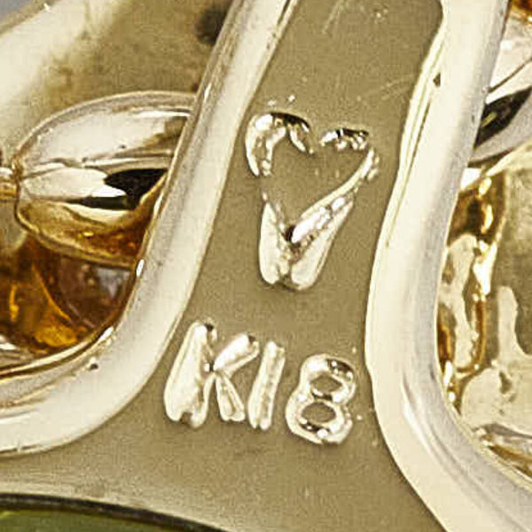K18YG イエローゴールド ペリドット1.80ct ダイヤ0.04ct ベリテ ペンダントネックレス レディース 【中古】