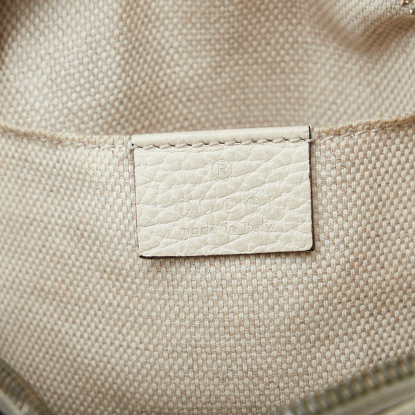 グッチ インターロッキングG ソーホー スモールディスコ 斜め掛け ショルダーバッグ 431567 レッド ベージュ レザー レディース GUCCI 【中古】