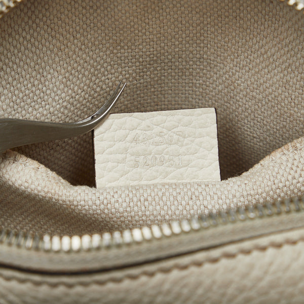 グッチ インターロッキングG ソーホー スモールディスコ 斜め掛け ショルダーバッグ 431567 レッド ベージュ レザー レディース GUCCI 【中古】