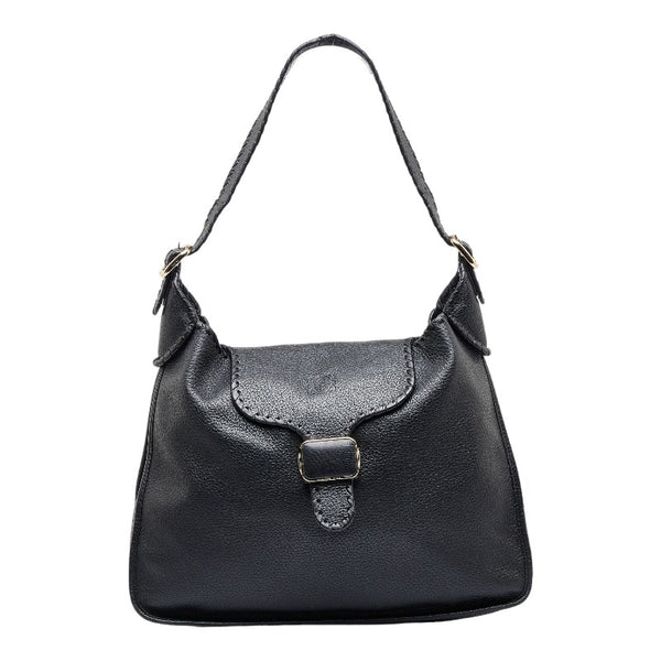 ロエベ アナグラム グラナダ ショルダーバッグ トートバッグ ブラック レザー レディース LOEWE 【中古】