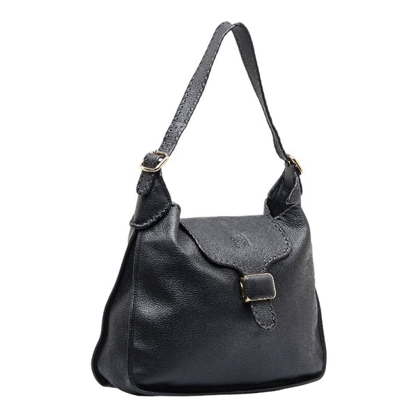 ロエベ アナグラム グラナダ ショルダーバッグ トートバッグ ブラック レザー レディース LOEWE 【中古】