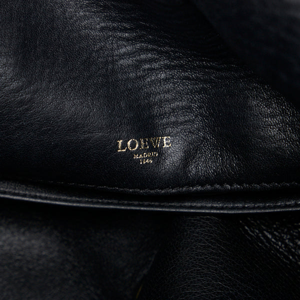 ロエベ アナグラム グラナダ ショルダーバッグ トートバッグ ブラック レザー レディース LOEWE 【中古】