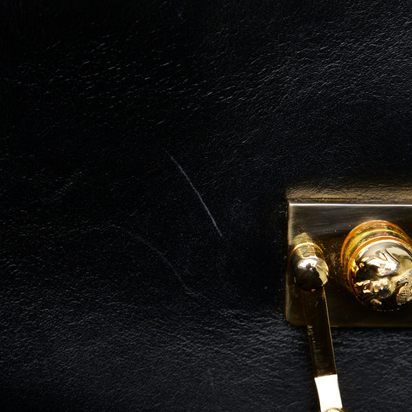 サルヴァトーレフェラガモ ヒール金具 ハンドバッグ ショルダーバッグ 2WAY ブラック レザー レディース Salvatore Ferragamo 【中古】