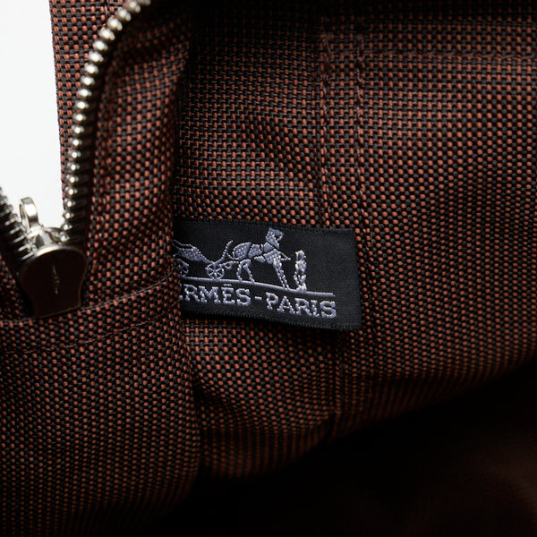 エルメス エールライントートMM ハンドバッグ トートバッグ ブラウン キャンバス レディース HERMES 【中古】