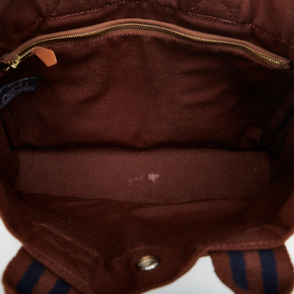 エルメス フールトゥPM ハンドバッグ トートバッグ ブラウン キャンバス レディース HERMES 【中古】