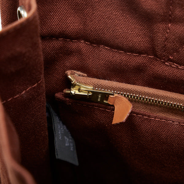 エルメス フールトゥPM ハンドバッグ トートバッグ ブラウン キャンバス レディース HERMES 【中古】