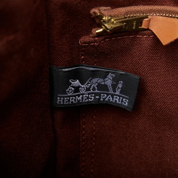 エルメス フールトゥPM ハンドバッグ トートバッグ ブラウン キャンバス レディース HERMES 【中古】