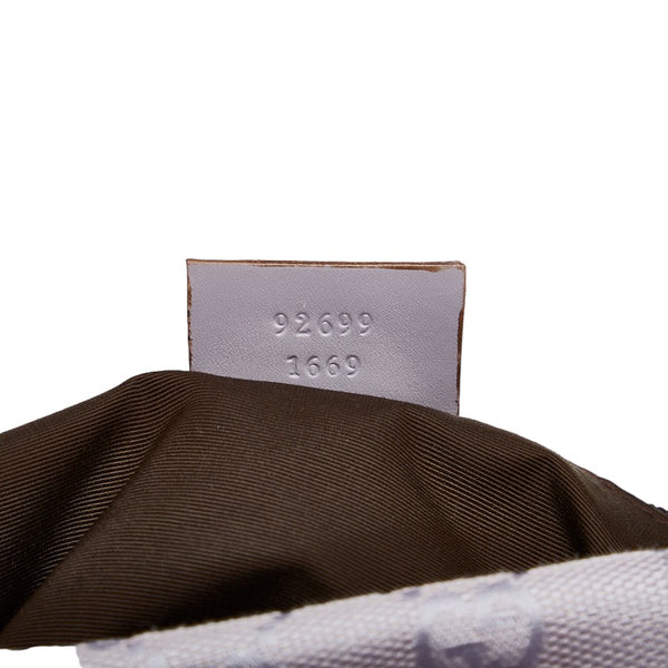 グッチ GGキャンバス ハンドバッグ ワンショルダーバッグ 92699 ラベンダー パープル キャンバス レザー レディース GUCCI 【中古】