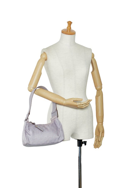 グッチ GGキャンバス ハンドバッグ ワンショルダーバッグ 92699 ラベンダー パープル キャンバス レザー レディース GUCCI 【中古】