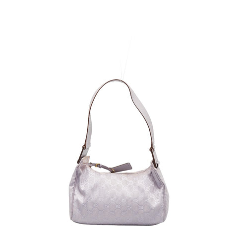 グッチ GGキャンバス ハンドバッグ ワンショルダーバッグ 92699 ラベンダー パープル キャンバス レザー レディース GUCCI 【中古】