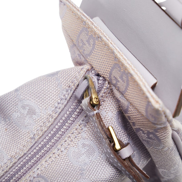 グッチ GGキャンバス ハンドバッグ ワンショルダーバッグ 92699 ラベンダー パープル キャンバス レザー レディース GUCCI 【中古】