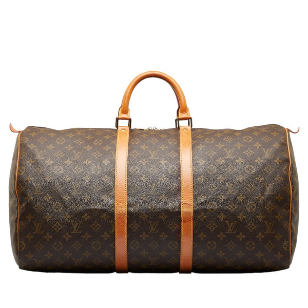 ルイ ヴィトン モノグラム キーポル55 ボストンバッグ トラベルバッグ M41424 ブラウン PVC レザー レディース LOUIS VUITTON 【中古】