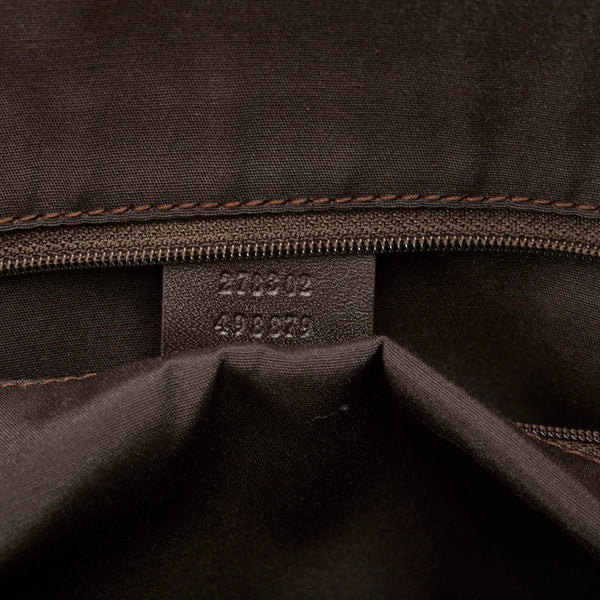 グッチ GGクリスタル ボストンバッグ 278302 ベージュ ブラウン PVC レザー メンズ GUCCI 【中古】