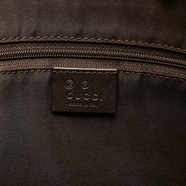 グッチ GGクリスタル ボストンバッグ 278302 ベージュ ブラウン PVC レザー メンズ GUCCI 【中古】