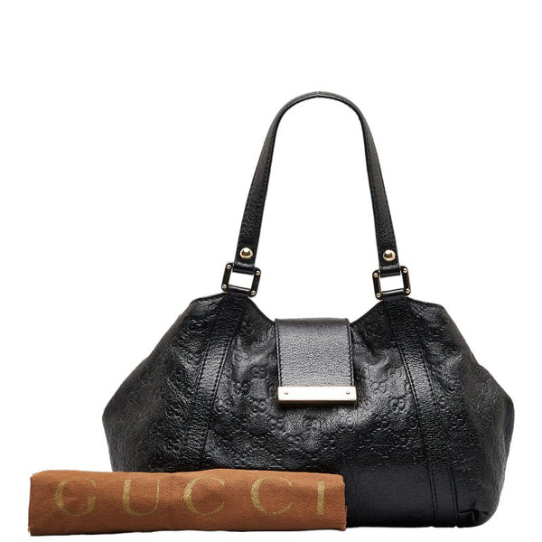 グッチ グッチシマ ゴールド金具 ハンドバッグ ショルダーバッグ 211937 ブラック レザー レディース GUCCI 【中古】