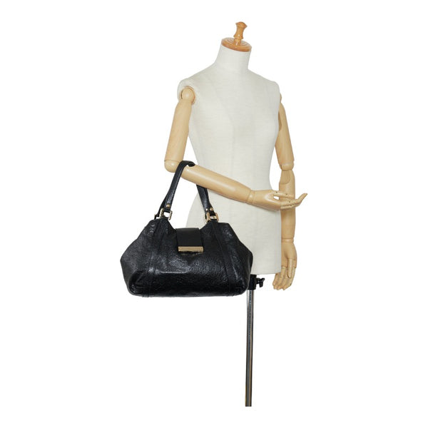 グッチ グッチシマ ゴールド金具 ハンドバッグ ショルダーバッグ 211937 ブラック レザー レディース GUCCI 【中古】