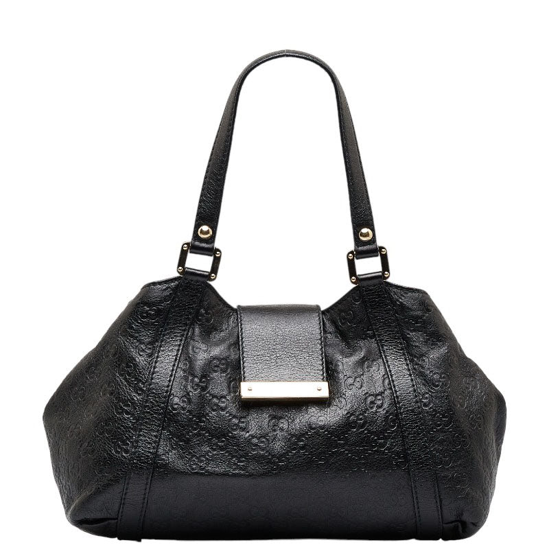 グッチ グッチシマ ゴールド金具 ハンドバッグ ショルダーバッグ 211937 ブラック レザー レディース GUCCI 【中古】