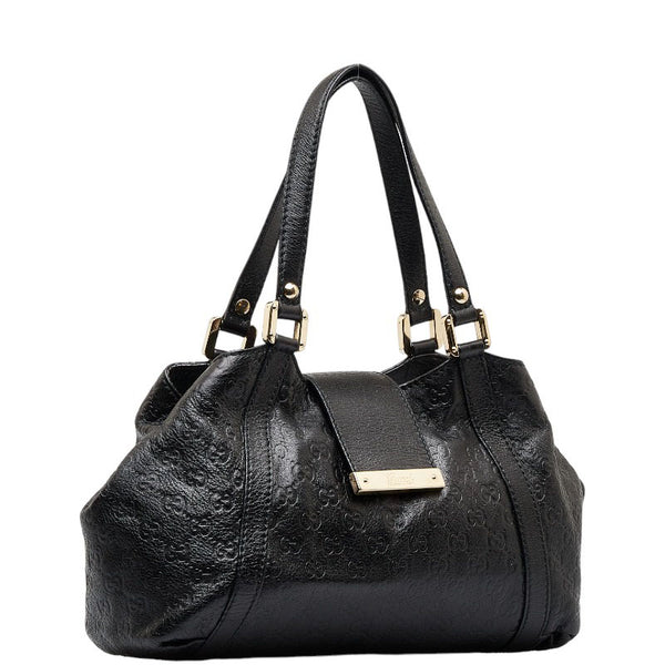 グッチ グッチシマ ゴールド金具 ハンドバッグ ショルダーバッグ 211937 ブラック レザー レディース GUCCI 【中古】