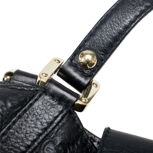 グッチ グッチシマ ゴールド金具 ハンドバッグ ショルダーバッグ 211937 ブラック レザー レディース GUCCI 【中古】