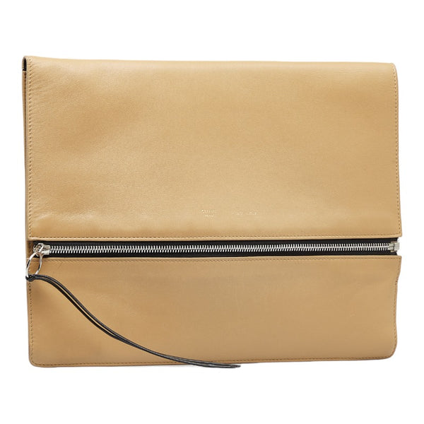 セリーヌ クラッチバッグ セカンドバッグ ベージュ レザー レディース CELINE 【中古】