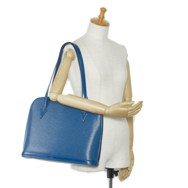ルイ ヴィトン エピ リュサック トートバッグ ショルダーバッグ M52285 トレドブルー レザー レディース LOUIS VUITTON 【中古】