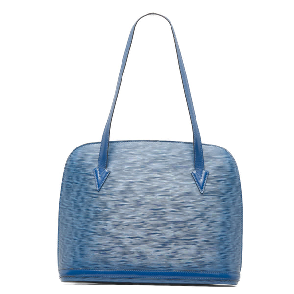 ルイ ヴィトン エピ リュサック トートバッグ ショルダーバッグ M52285 トレドブルー レザー レディース LOUIS VUITTON 【中古】