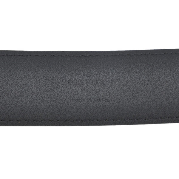 ルイ ヴィトン モノグラム エクリプス サンチュール LVイニシャル 40MM ベルト M9043 ブラック シルバー PVC レザー メンズ LOUIS VUITTON 【中古】