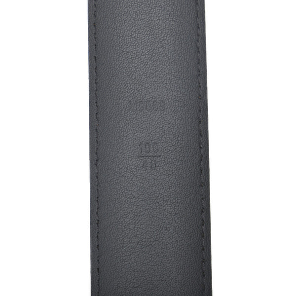ルイ ヴィトン モノグラム エクリプス サンチュール LVイニシャル 40MM ベルト M9043 ブラック シルバー PVC レザー メンズ LOUIS VUITTON 【中古】